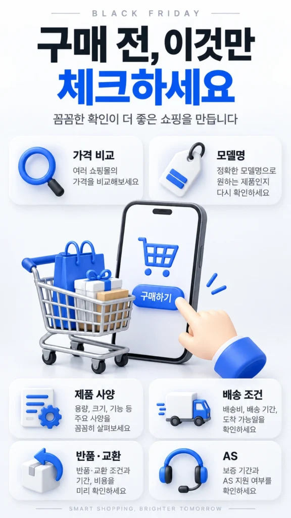 블랙프라이데이 구매 체크리스트