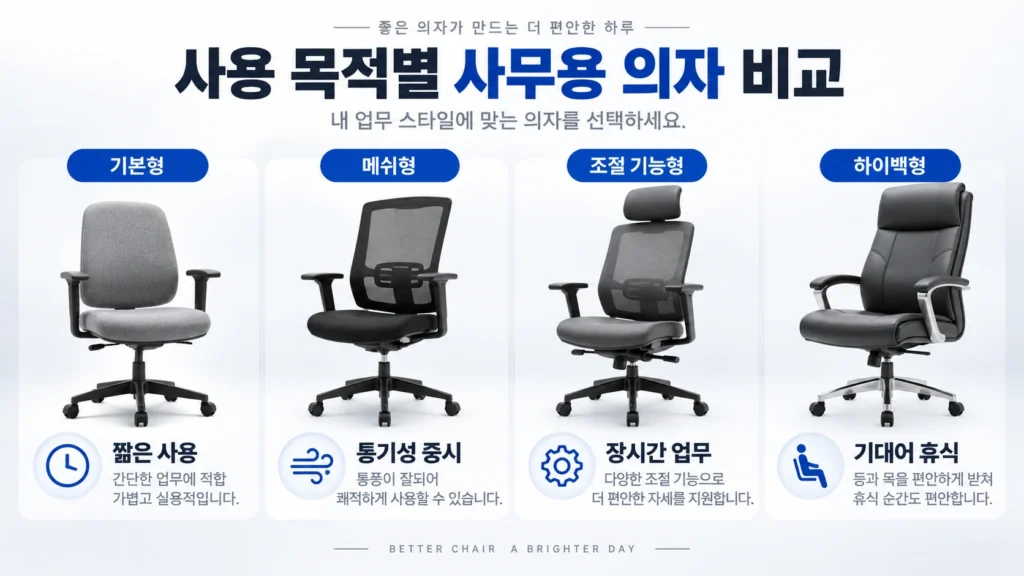 사용 목적별 사무용 의자