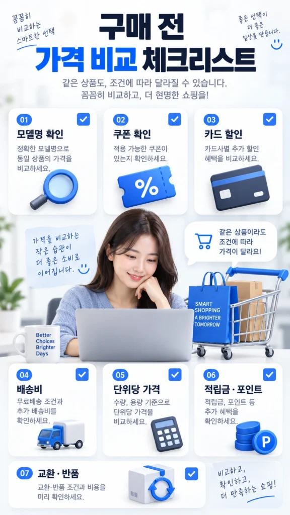 구매 전 가격 비교 체크리스트
