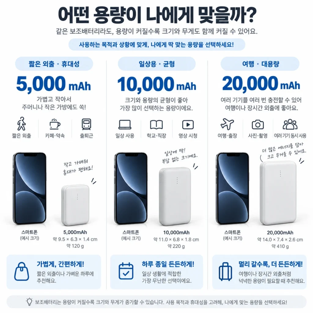 어떤용량이 나에게 맞을까?