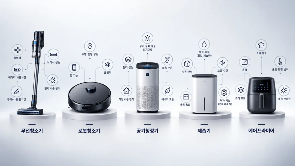 가전 제품군별 비교